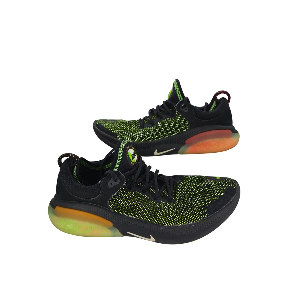 Nike Joyride Run Flyknit Mens 12.5 Black Lime Blast Running Shoes Activewear